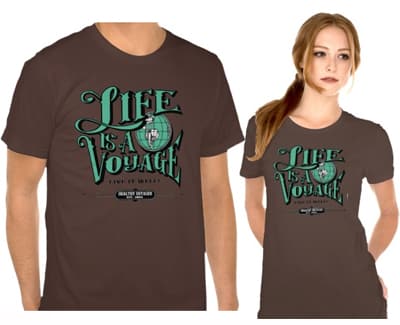 healthy voyager tshirt life is a voyage live it well