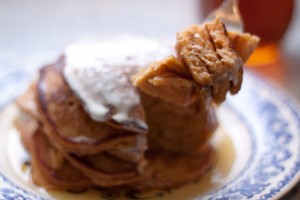 Sweet Potato Pancakes With Cinnamon Maple Sage Butter Vegan and Gluten Free Recipe