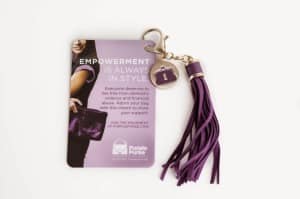 purple purse campaign tassle
