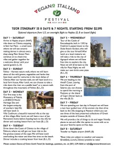 vegano italiano itinerary