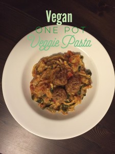 vegan veggie one pot pasta