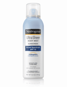 neutrogena body mist sunscreen