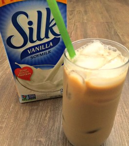 silk soy in glass