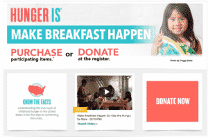 hunger is campaign at vons