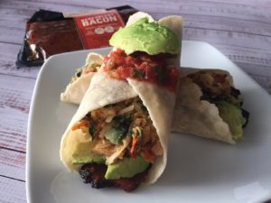 vegan bacon burrito