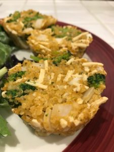vegan cheesy quinoa broccoli bites