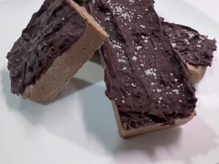 Salted Dark Chocolate Protein Toffee Bars