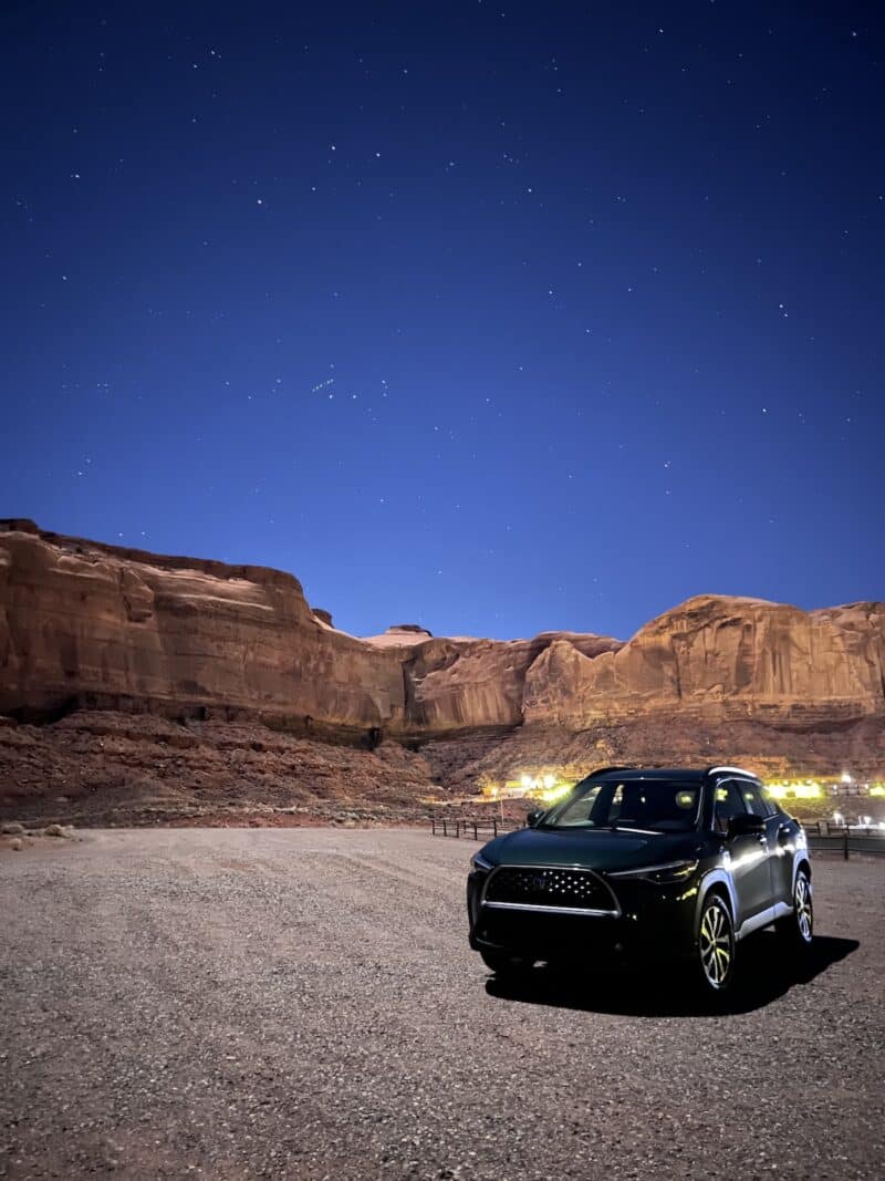 toyota-corolla-cross-night-monument-valley-healthy-voyager