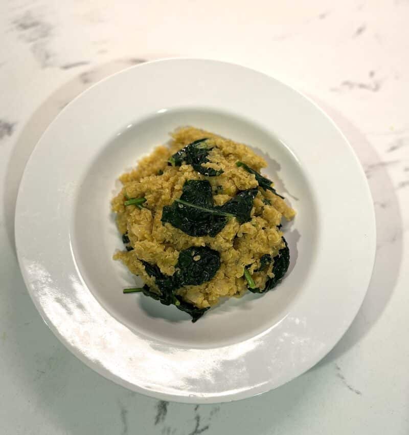 Vegan Kale and Leek Truffle Quinoa Risotto Recipe Healthy Voyager