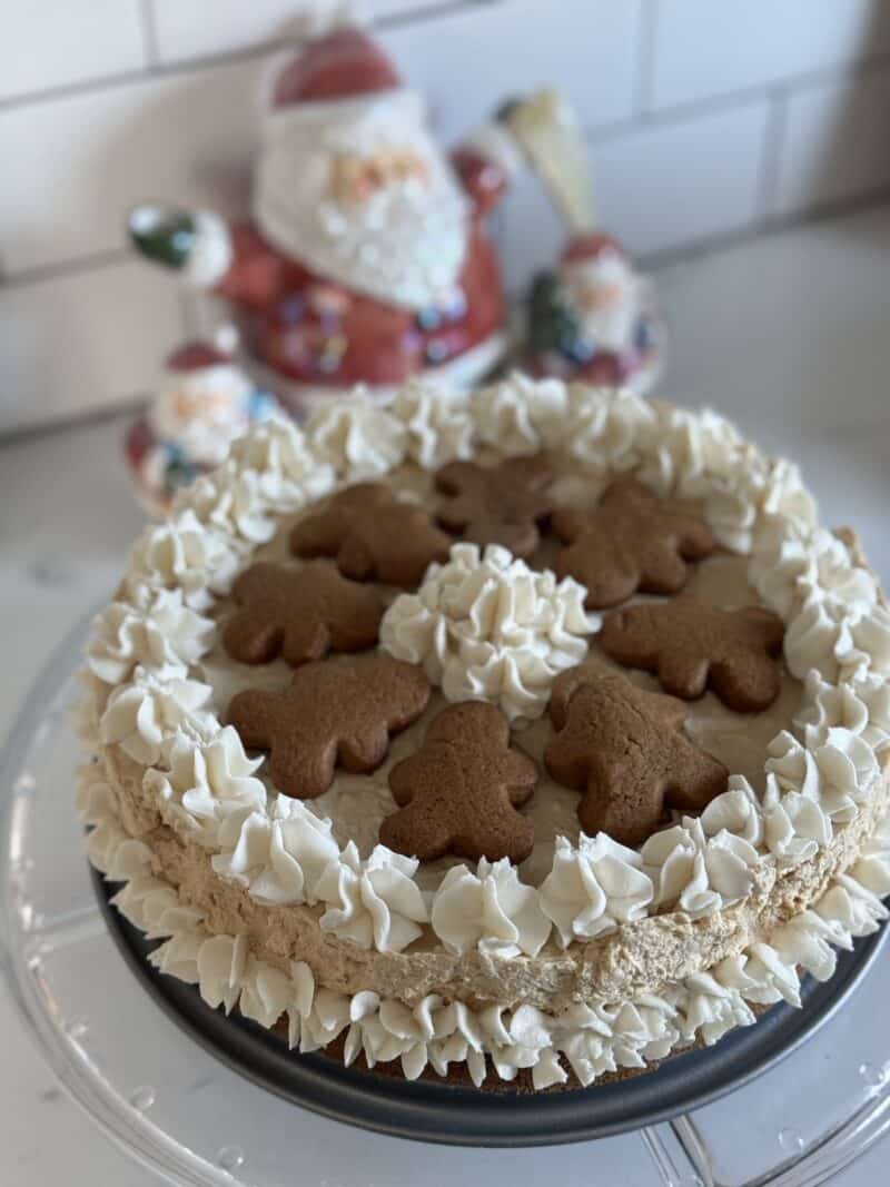 vegan gingerbread biscoff cookie cheesecake recipe healthy voyager