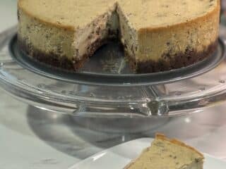 Protein Packed vegan Chocolate Chip Cheesecake recipe