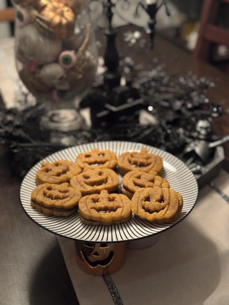 Chocolate Salted Caramel Stuffed Jack 'O Lantern Vegan Sugar Free and Gluten Free Cookies Recipe