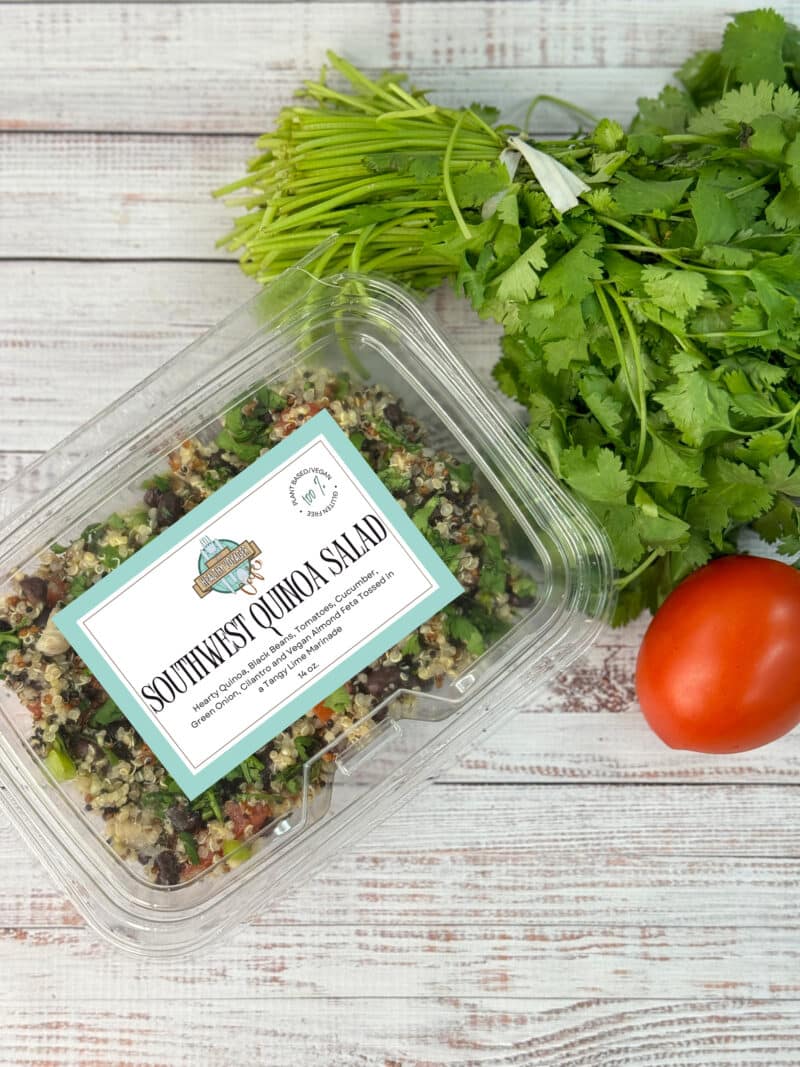 Healthy Voyager Cafe Southwest quinoa salad vegan and gluten free airport meals