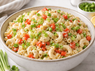 Protein Primavera Pasta Salad protein packed vegan primavera macaroni salad recipe